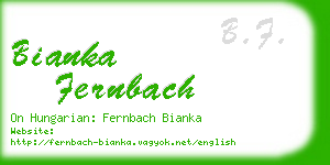 bianka fernbach business card